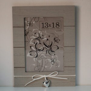 Marco de Madera Gris Claro con Adorno Sibel V 13x18