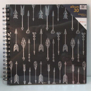 Álbum de Cartulina Hofmann de Color Negro con Flechas Negras