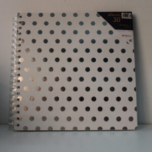Álbum de Cartulina Hofmann Blanco con Lunares Plateados